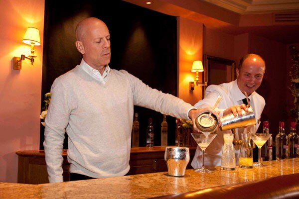 A Super Cocktail promotion with Bruce Willis