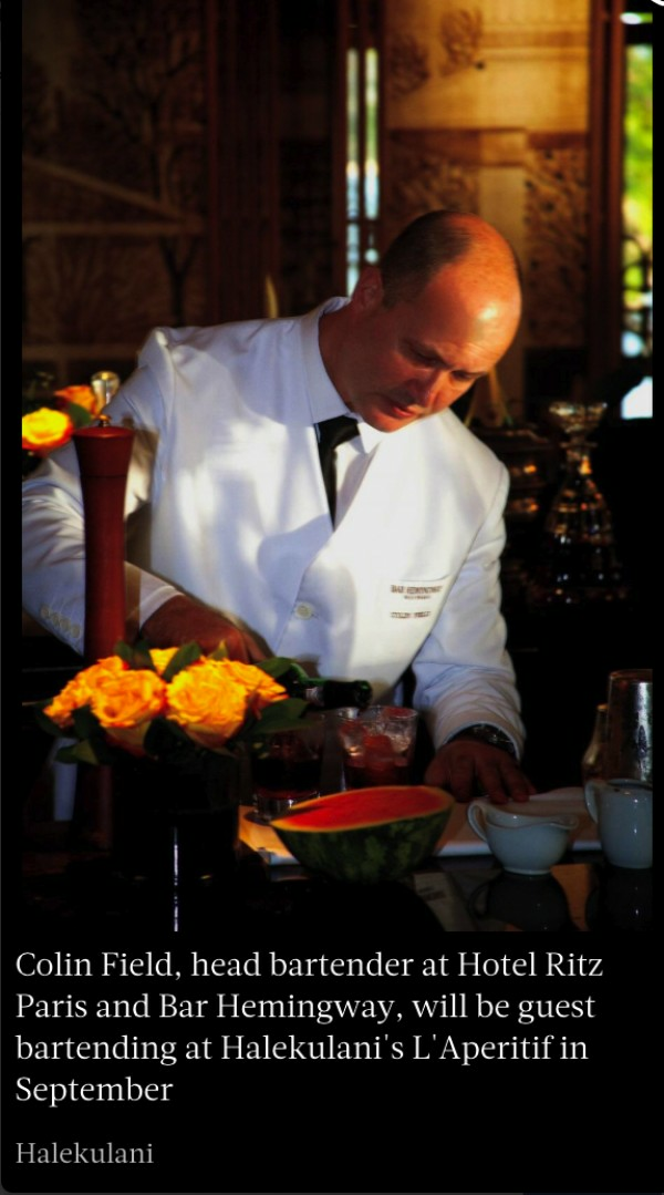 The Halekulani : New Cocktails in Hawaii.